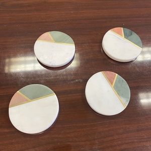 Mixed Marble Coasters, Set of 4